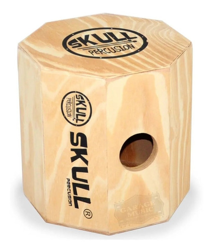 Octo  Conga Tambor Madera Natura Skull Cajon