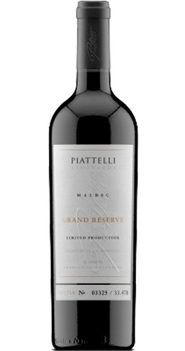 Vino Tinto Malbec Gran Reserva Piattelli 2019 ( Mdz )