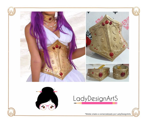 Imagem 9 de 9 de Molde Digital Cosplay - Corpete Athena Cavaleiros Do Zodiaco