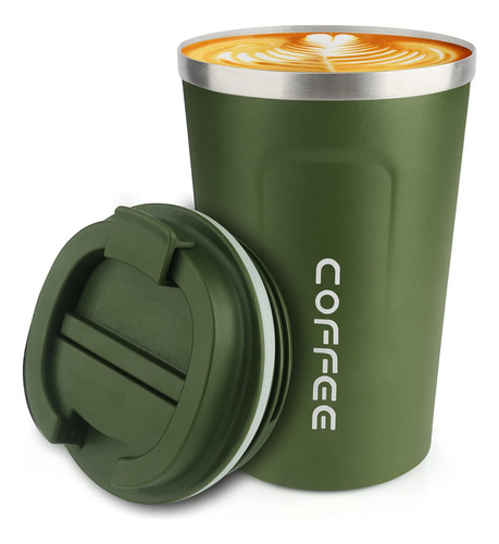 Vaso Térmico Mug 510ml Con Tapa Coffee Abre Facil Calidad Ax
