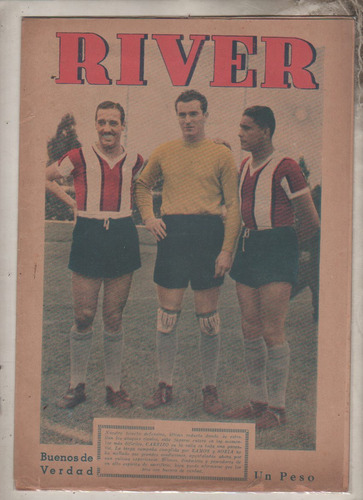 Revista * River * Año 1952 Carrizo, Ramos Y Soria , Vs Chaca