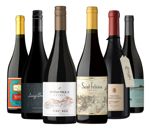 Vinos Tintos Pinot Noir Seleccion I X 6 Con Estuche