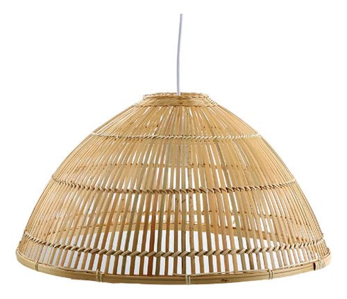 Colgante Bambú Tipo Campana Natural E27 - Lámparas