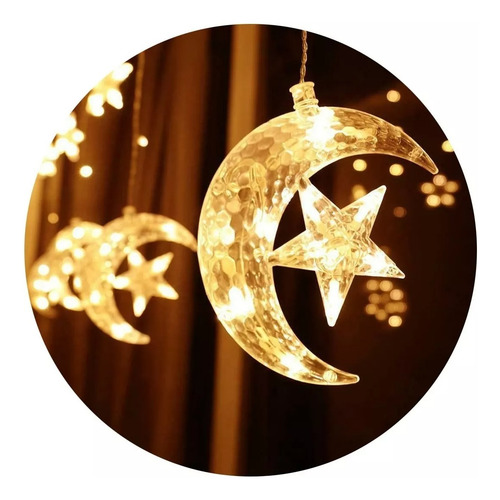 Luces Led Navidad Cascada Copos Estrellas Guirnalda Cortina