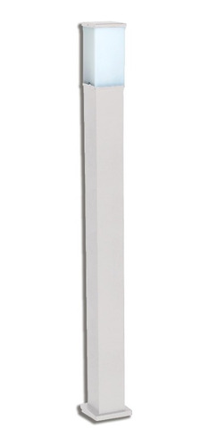 Farola Cubo E27 Led Aluminio Blanca  100cm 2400 Fw