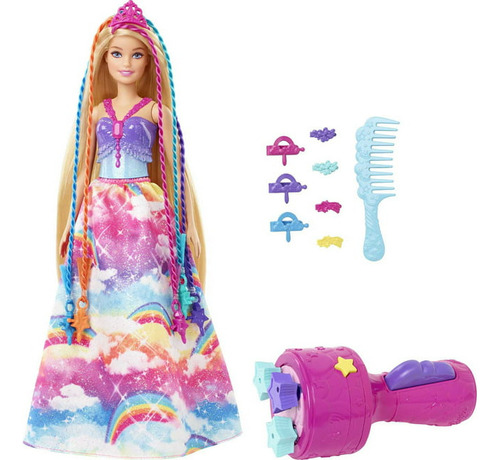 Barbie Muñeca Dreamtopia Peluqueria Extensiones De Cabello