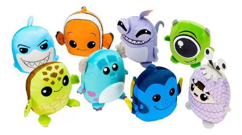 Set De 8 Peluches Con Personajes De Disney Cuutopia Pixar Cuutopia