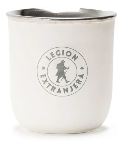 Mate Clasico Acero Inoxidable 150ml Legion Extranjera Color Blanco