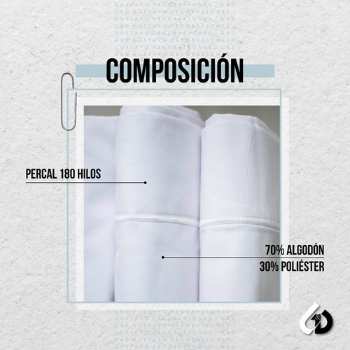 Juego De Sabanas Queen Size Percal 180 Hilos G&d