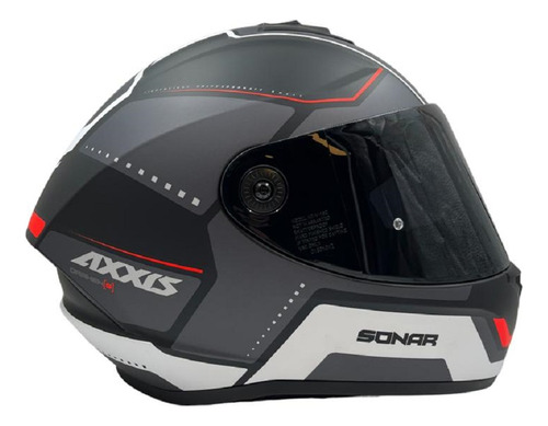 Casco Integral Axxis Draken Sonar B15 Rojo Fluor