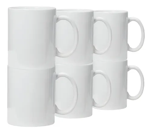 Taza Blanca Sublimación 11oz Cerámica TLP Pack 48pzs Apta Microon...