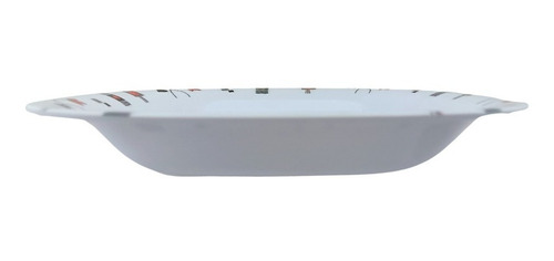Plato Sopero Cuadrado Tipo Plástico De Melamina 20 Cm 6 Pz Color Blanco Chrysan