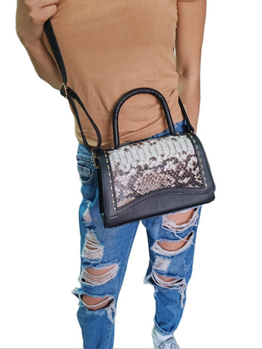 Bolso Mujer Piel Exotica Original Cocodrilo Serpiente Mantar