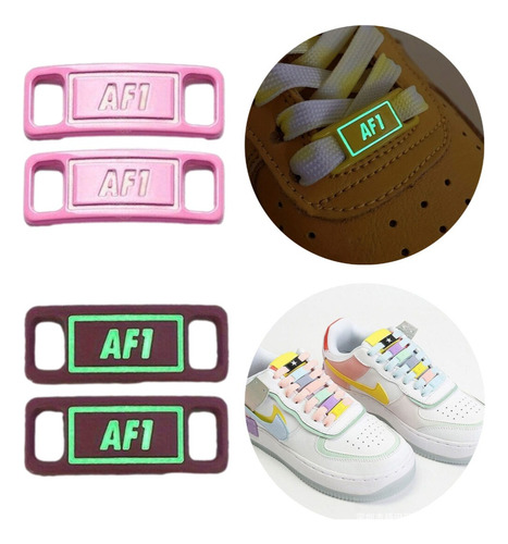 Hebilla Dije Zapatilla Air Force One Af1 Luminosos Rosa