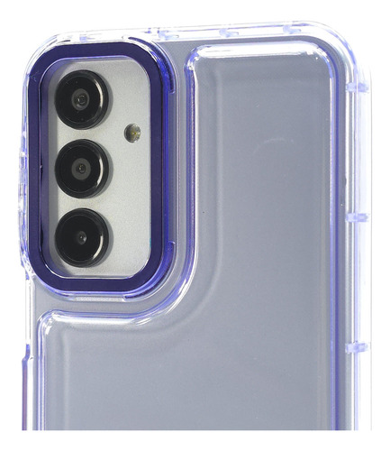Funda + Mica Para Samsung A16 Case Protector Carcasa Rudo Bubble - Violeta Samsung A16