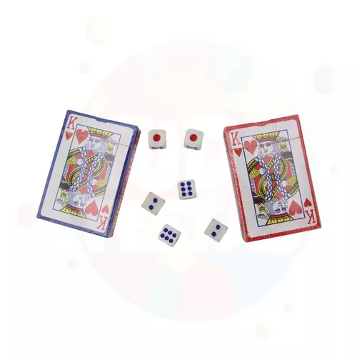 Conjunto 2 Baralho Azul e Vermelho Dois Jogos Truco Poker - CMZ