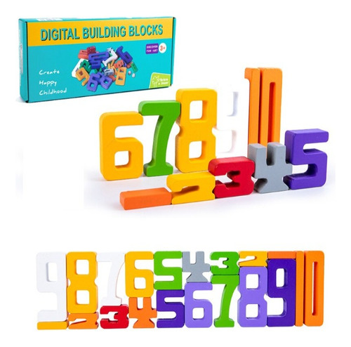 Números Madera Montessori Niños Juguete Educativo / Barbazar