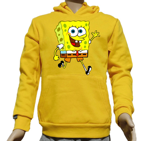 Buzo Canguro Algodón Felpa Unisex Bob Esponja 