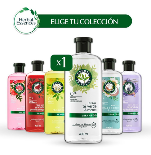  Herbal Essences  Shampoo 400ml Colección Completa
