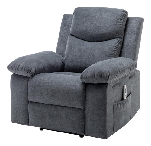 Moderno Sillon Reclinable Electrico Terciopelo Ajustable