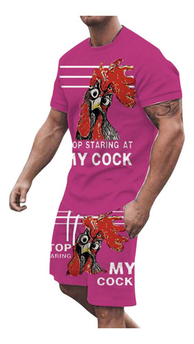 P Camiseta Unisex Para Hombre Everyday + Shorts 3d Animal Pr
