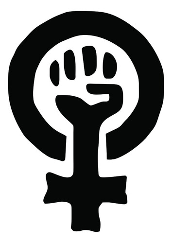 Sticker Auto - Logo Feminista - 9,9 X 14 Cm.