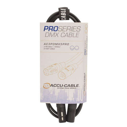Accu Cable Cable Ac3pdmx5pro 3-pin 5ft Dmx