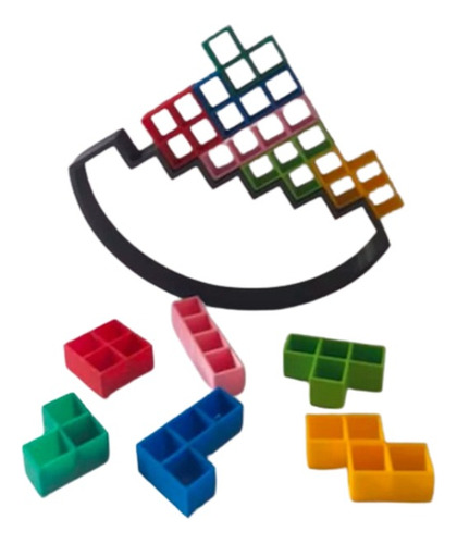 Tetris Balance Equilibrio 30 Piezas + 2 Bases Impresion3d