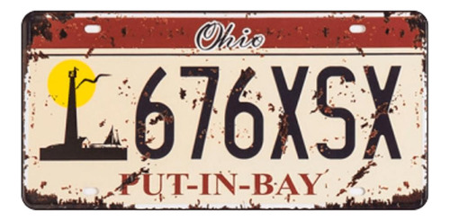 Placa De Carro Decor Em Madeira State Route - Ohio