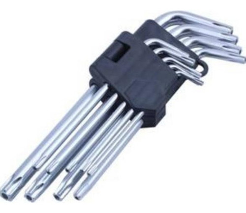 Chave Torx Longa Com Furo Jogo 9 Peças F-59