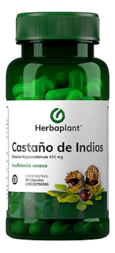 Castaño De Indias 60 Cápsulas 450 Mg Herbaplant