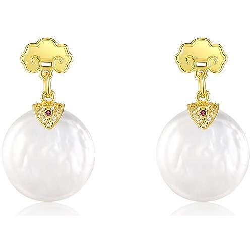 Uoxwowxou Baroque Freshwater Pearl Dangle Earrings Women Wir