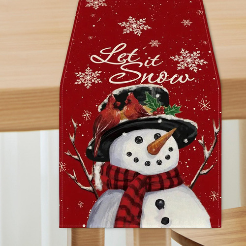 2 De Mesa Navideño Con Copos De Nieve, Mantel Para Mesa,