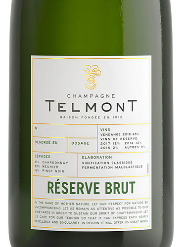 Pack De 6 Champagne Telmont Reserve Brut 750 Ml