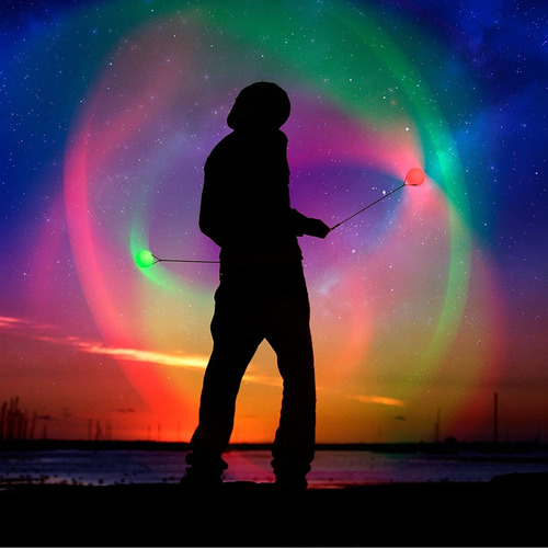 Imagen 4 de 5 de Bolas Poi Led Flashingblinkylights, Multicolores, Pack De 2
