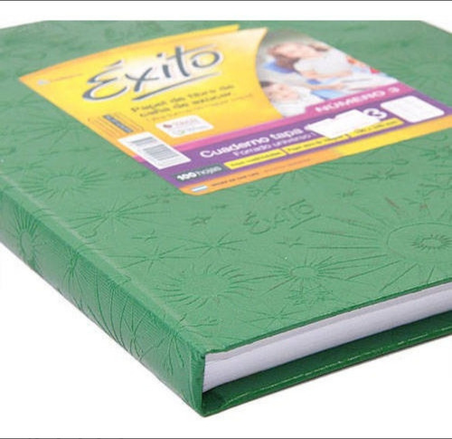 Cuaderno Éxito Tapa Dura 100 Hojas Cuadriculado Uni Verde E1