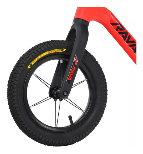 Bicicleta Infantil Balance Equilíbrio Rava Buddy 2 Vermelha Cor Vermelho