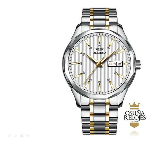 Relógio Masculino Luxo Original Dourado Prata Pronta Entrega