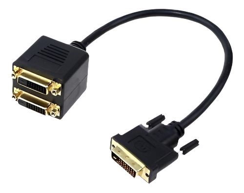 2 Dvi-d Hembra A Dvi-d Macho Splitter Cable Adaptador Cable 