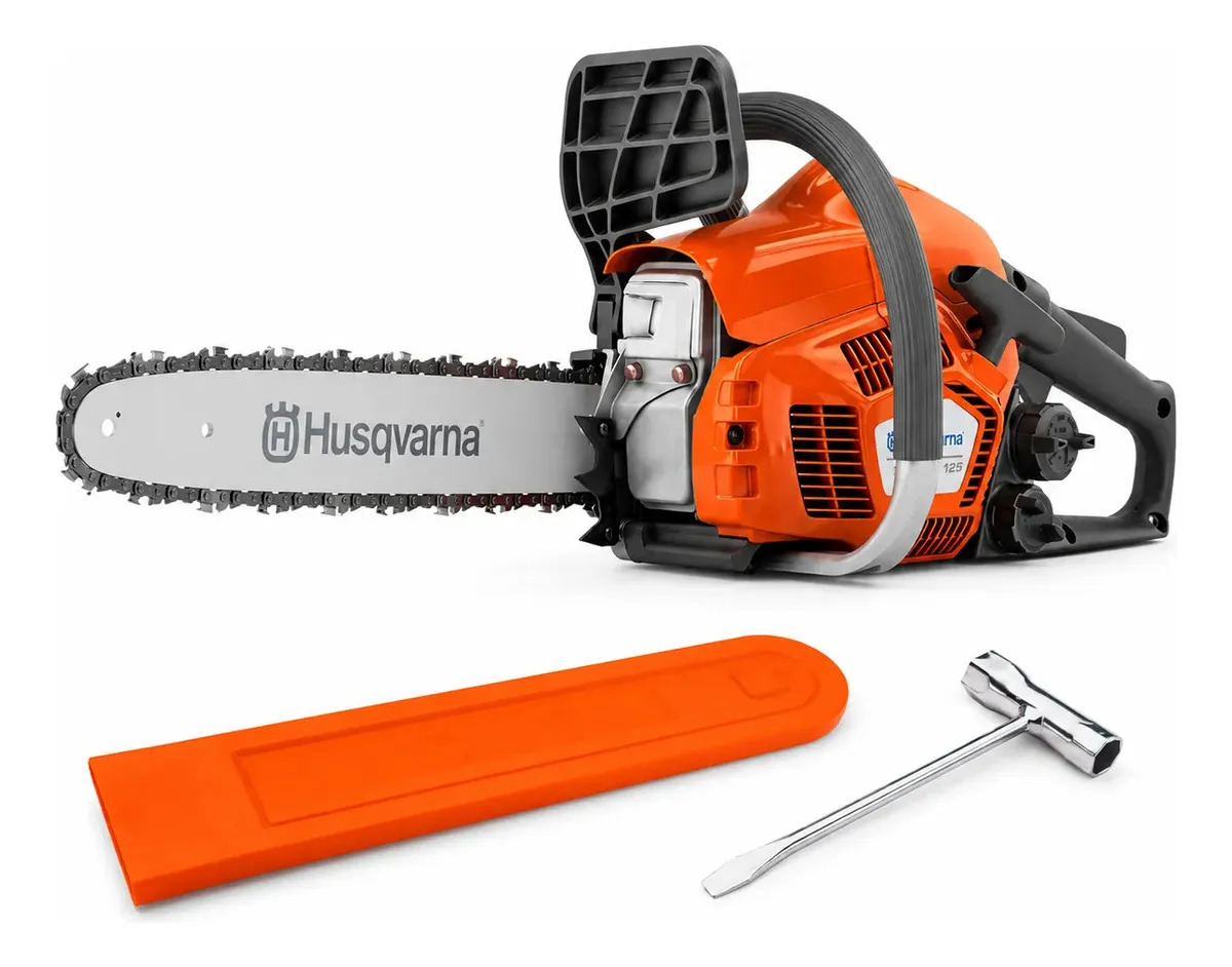 Motosserra Husqvarna 125 Semi-Profissional A Gasolina Com Sabre 16 Polegadas