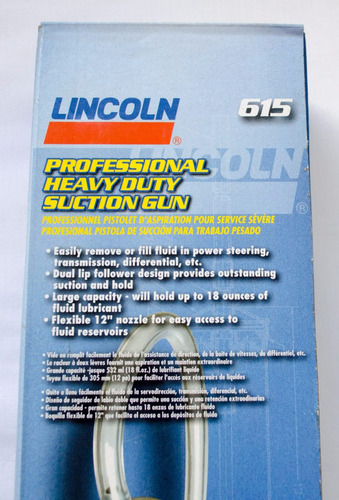 Valvulinera Pistola De Succión Profesional Lincoln 615