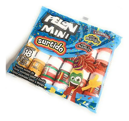 Mini Pelon Pelo Rico De Tamarindo Con Mango, Chamoy Y Sandía