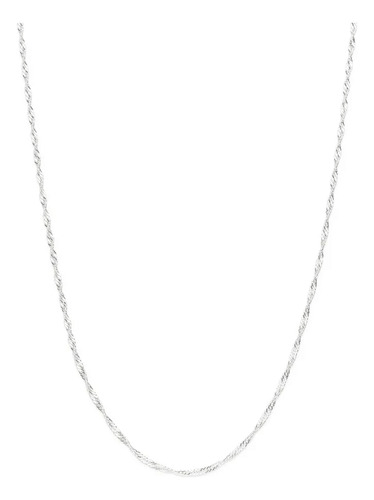 Corrente Singapura Prateada Prata 925 Antialérgico 4mm 40cm
