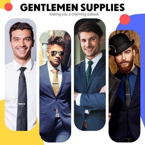 Juego De 20 Clips Clásicos Para Corbata Regular, Para Bodas