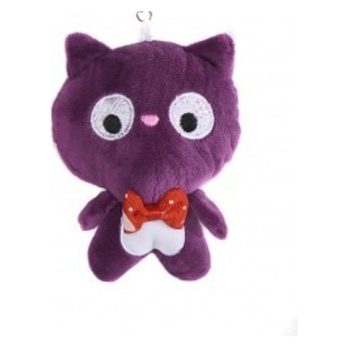 Llavero Gatito Kawaii Con Moño Gato De Peluche 14cm Ll0021 