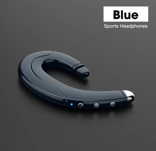Fone De Ouvido Tws Ear Hook Led Azul Monoaural.