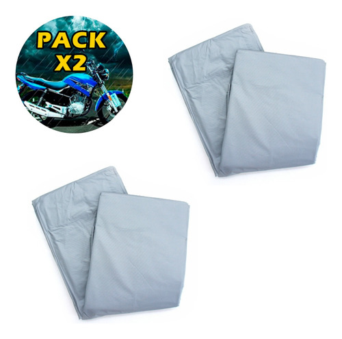 Pack X2 Carpa Funda Cubre Moto Impermeable