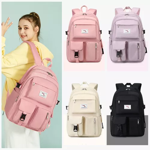 Mochila escolar Japonesa para Chicas Adolescentes, Kawaii con Múltiples  Bolsillo