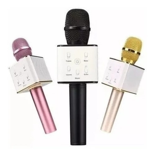 Microfono Karaoke Bluetooth Con Estuche Q7 Portatil