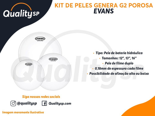 Imagem 6 de 6 de Kit De Peles Genera G2 Porosa Evans 12, 13, 14 Etp-g2ctd-s
